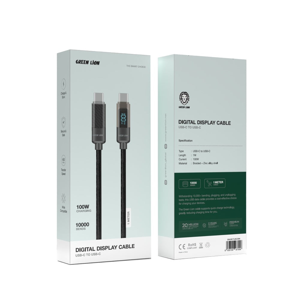 Green Lion Digital Display USB-C to USB-C Cable Green Lion Digital Display USB-C to USB-C Cable